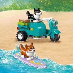 Lego Friends 42641 Surfing Dogs And Scooter Adventure & 2 Dolls Playset