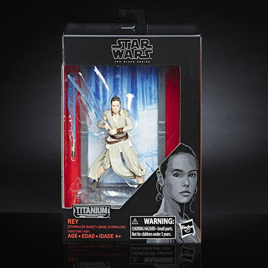 Star Wars The Black Series 08 REY Figure Titanium Series (STARKILLER BASE)