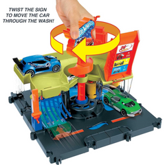 Hot Wheels City Downtown Express Car Wash Playset and Toy Car