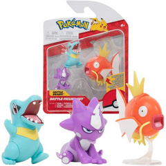 Pokemon Battle Figure Set 3 Pack Totodile Toxel and Magikarp