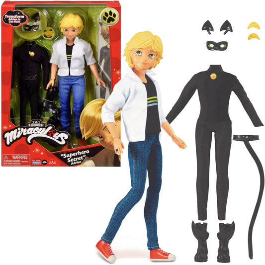 Miraculous Cat Noir Teen Superhero Fashion Doll 2 Outfits 10-Inch Fashion Doll