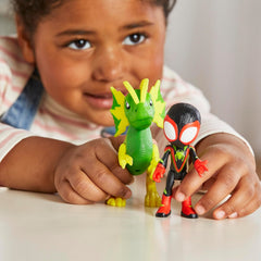 Marvel Dino-Webs Miles Spin Morales & Electrosaurus