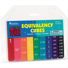 Learning Resources Fraction Tower Cubes Visual Math Fractions Toy