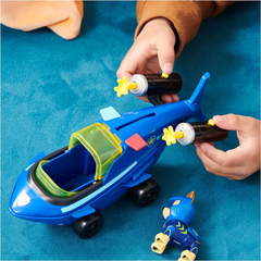 Paw Patrol Aqua Pups Chase's Transforming Shark Vehicle Playset