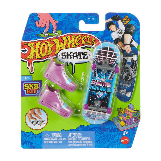Hot Wheels Skate Singles and Finger Skateboard - Sk8 Bit Byte Sized