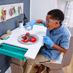 KidKraft Grow Together Pocket Adjustable Desk & Chair - Grey Ash Colour