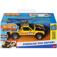 Hot Wheels Pull-Back Speeders 1:43 Toy Car - Porsche 914 Safari
