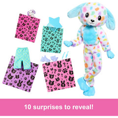 Barbie Cutie Reveal Colourful Dreams Series Soft Plush & 10 Surprise - Dalmatian