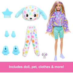 Barbie Cutie Reveal Colourful Dreams Series Soft Plush & 10 Surprise - Dalmatian