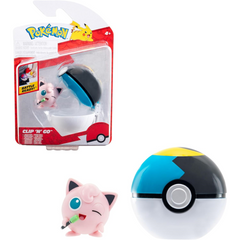 Pokemon Clip N Go Figure and Pokeball - Jigglypuff And Moon Ball