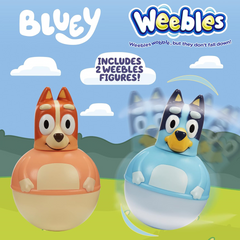 Bluey Weebles Set of 2 Bluey Bingo Toy Figures
