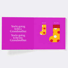You're Going to be a Grandmother Board Book and Matching Pair of Socks