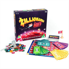 Zillionaires On Mars Bidding & Bluffing Family Board Game