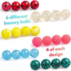 Abeec 24 Bouncy Balls Fun Toy Pack for Children