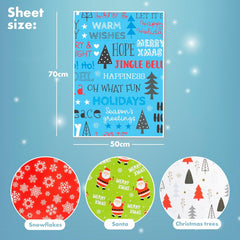 Abeec Christmas Gift Wrap 15 Sheets Festive Wrapping Paper Pack
