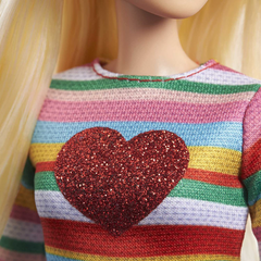 Barbie It Takes Two Barbie Malibu Roberts Doll Blonde With Rainbow Shirt