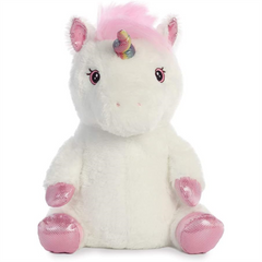 Aurora Dream Reversible Unicorn Cushion Plush Toy