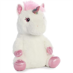 Aurora Dream Reversible Unicorn Cushion Plush Toy
