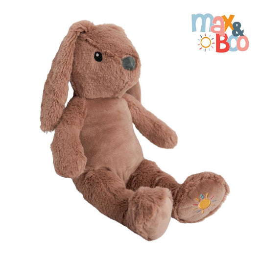 Max & Boo Soft Plush Bunny with Floppy Ears 40cm - Chestnut