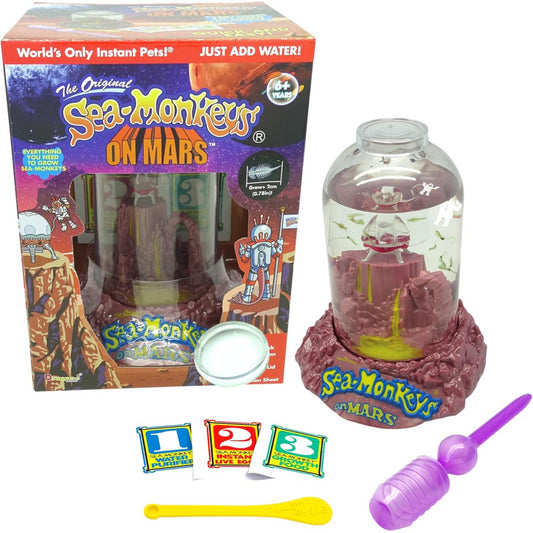 Sea Monkeys On Mars Kit for Kids with Eggs Food and Water Purifier
