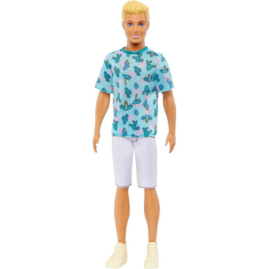Barbie Fashionista Doll #211 Ken Blonde White Shorts and Blue T Shirt