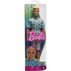 Barbie Fashionista Doll #211 Ken Blonde White Shorts and Blue T Shirt