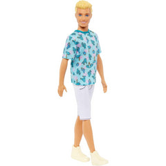 Barbie Fashionista Doll #211 Ken Blonde White Shorts and Blue T Shirt