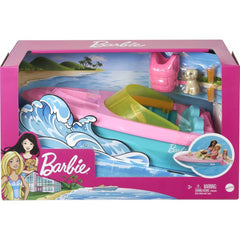 Barbie Boat with Puppy Fits 3 Dolls and Floats in Water
