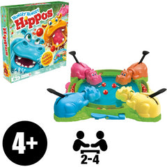 Hasbro Gaming Hungry Hungry Hippos Refresh Edition Fun Board Game