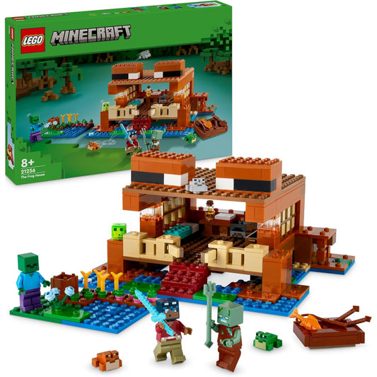 Lego Minecraft 21256 The Frog House Playset with Alex and Slime Mob