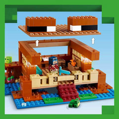 Lego Minecraft 21256 The Frog House Playset with Alex and Slime Mob