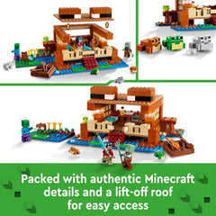 Lego Minecraft 21256 The Frog House Playset with Alex and Slime Mob
