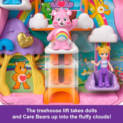 Polly Pocket Care Bears Dolls & Playset with Toy Car and Pet Bear