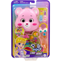 Polly Pocket Care Bears Dolls & Playset with Toy Car and Pet Bear