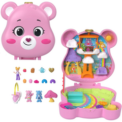 Polly Pocket Care Bears Dolls & Playset with Toy Car and Pet Bear