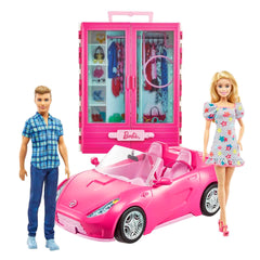 Barbie & Ken Luxury Vehicles and Closet With Extra Accessories Bundle