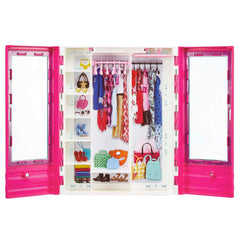 Barbie Dolls Vehicle and Closet Wardrobe