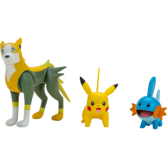 Pokemon Battle Figure 3-Pack Figures - Pikachu Mudkip and Boltund