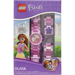 LEGO Friends Girls Analogue Classic Quartz Watch with Plastic Strap in Purple
