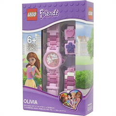 LEGO Friends Girls Analogue Classic Quartz Watch with Plastic Strap in Purple