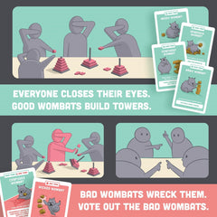 Exploding Kittens Hand-to-Hand Wombat Party Game Fun Board Game
