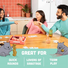 Exploding Kittens Hand-to-Hand Wombat Party Game Fun Board Game