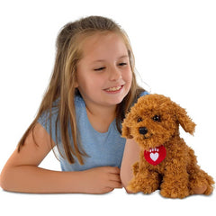 Golden Bear Waffle the Wonder Dog Soft Toy with Sound Kids Plush Gift