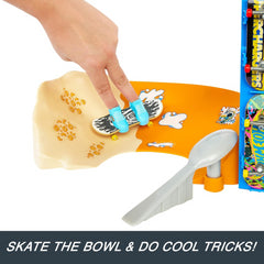 Hot Wheels Skate Tony Hawk Cereal Bowl Fingerboard Set 1 Board & Skate Shoes