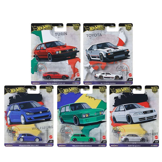 Hot Wheel World Tour 5 piece Set Car Culture 2024 Series A