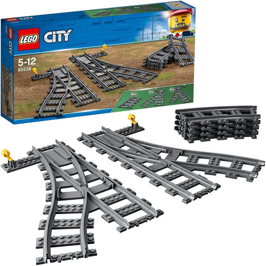 Lego City 60238 Train Switch Tracks 6 Piece Extension Accessory Set