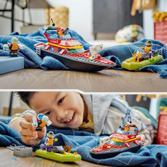 Lego City 60373 Fire Rescue Boat Set