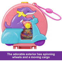Polly Pocket Dolls Playset Adventure Moped Compact Travel Toy
