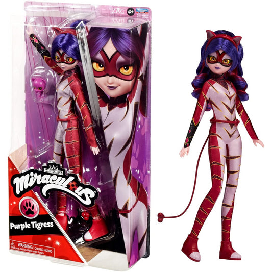 Miraculous Ladybug Teen Superhero Purple Tigress 10-Inch Fashion Doll