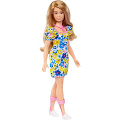 Barbie Fashionista Doll Down Syndrome Society with Tropical Dress Pink Necklace